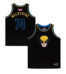 NEW Men Lids Marvel Comics #74 Wolverine Black Athletic Basketball Jersey Size S