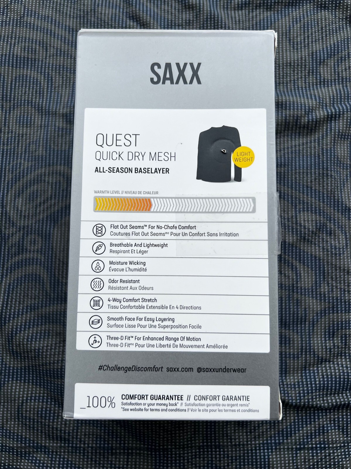 Saxx x Andy Everson SXLC73 Quest Quick Dry Mesh Baselayer Crew Shirt ( L ) gallery