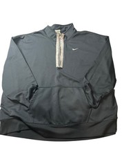 Nike Dri-Fit Quarter Zip Pullover Fleece Lined Men’s 2XL Black 1/4 Zip Stretch