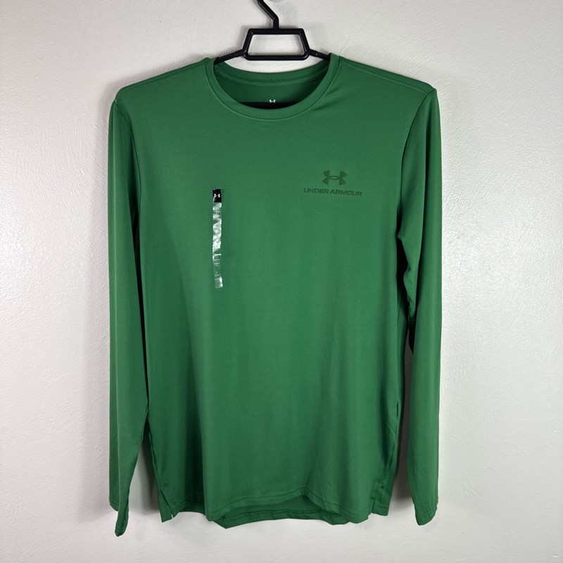 Under Armour Rush Men's S Lightweight Activewear LS Tee T-Shirt Green 1036 gallery