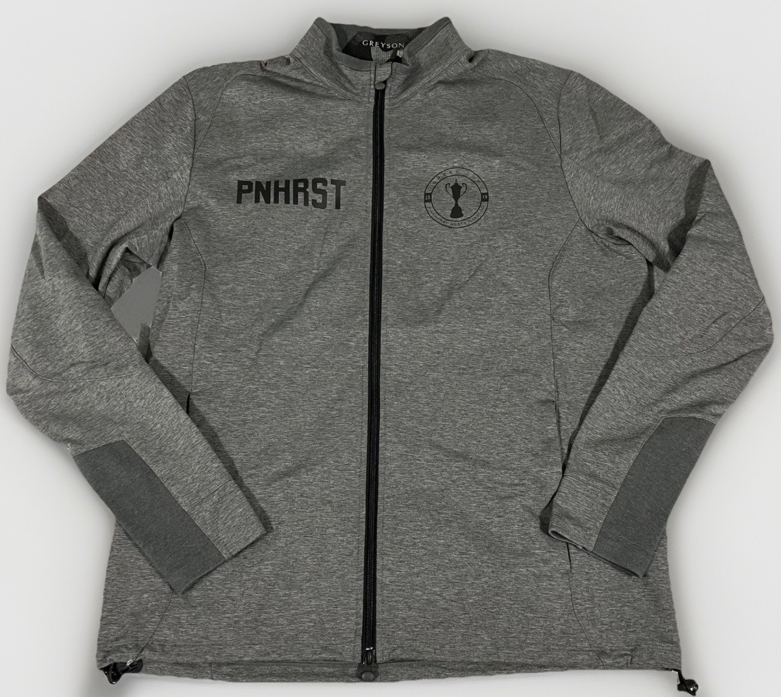 Greyson Performance Full Zip Sequoia Jacket Mens L Gray Pinehurst Crewe Cup EUC gallery