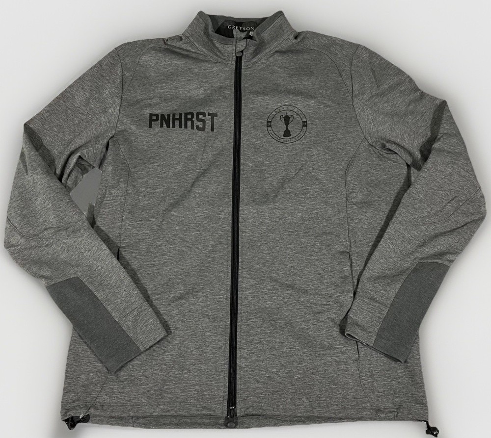 Greyson Performance Full Zip Sequoia Jacket Mens L Gray Pinehurst Crewe Cup EUC
