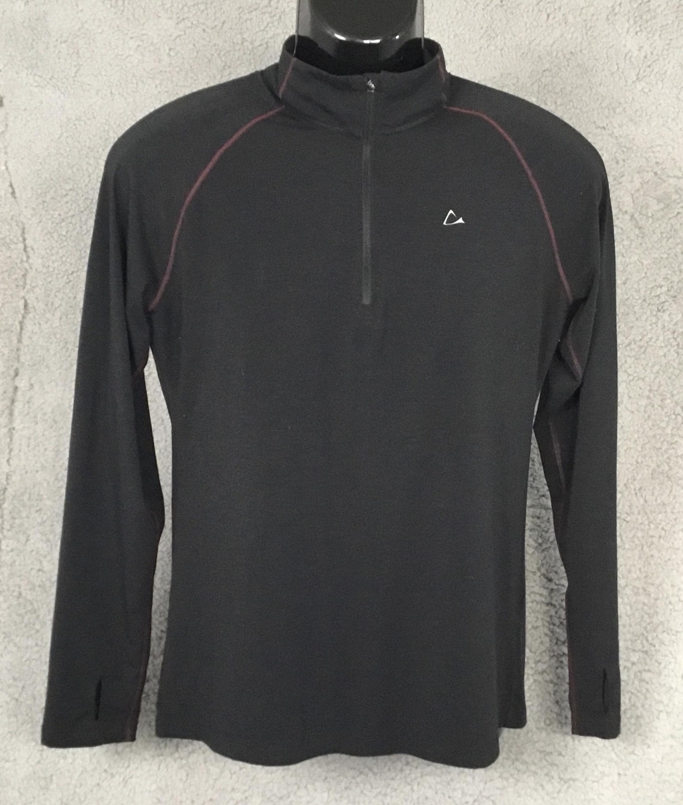 Paradox Merino Blend Shirt Mens Large Black 1/4 Zip Mock Neck Base Layer Sport gallery