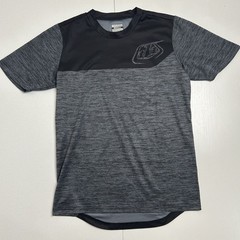 Troy Lee Designs Men’s Flowline Jersey Top S Black Gray Logo Crew Short Sleeve