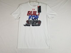Under Armour YXL White Heatgear Loose Fit Short Sleeve (Built for Speed) T-Shirt