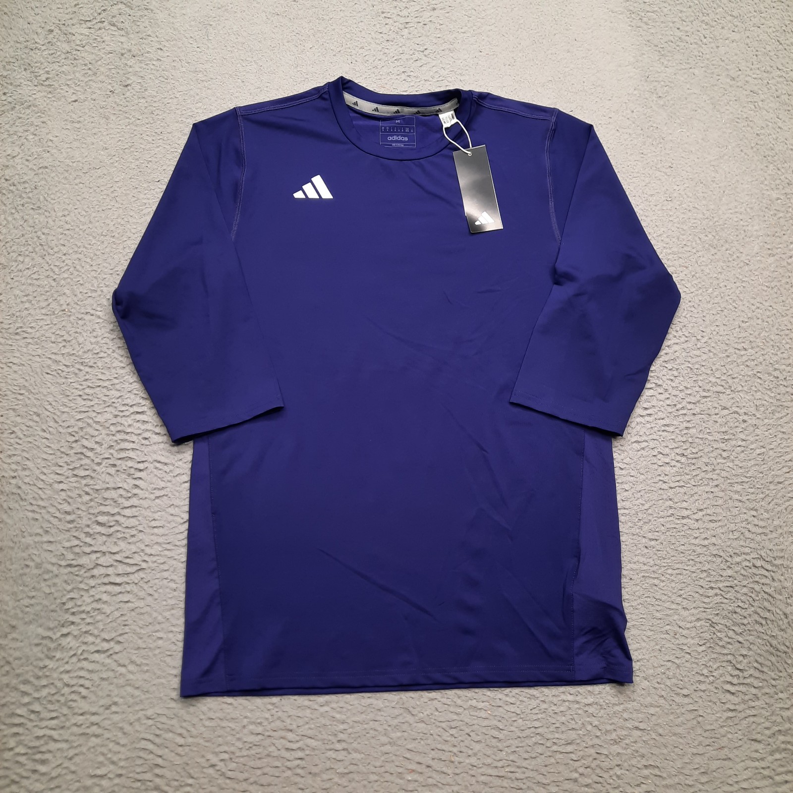 Adidas Fielder's Choice 3/4 Sleeve Shirt Men's Medium Purple Baseball IS9753 gallery