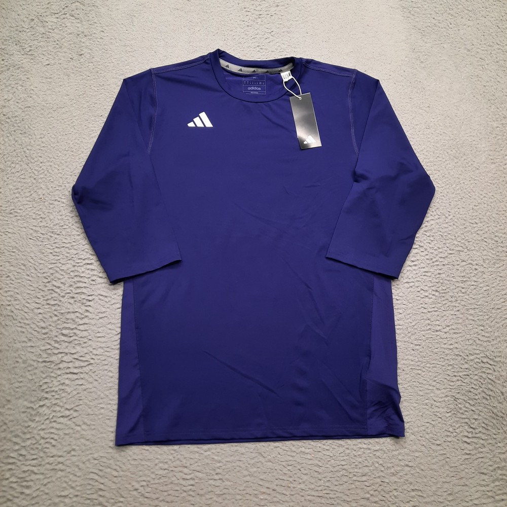 Adidas Fielder's Choice 3/4 Sleeve Shirt Men's Medium Purple Baseball IS9753