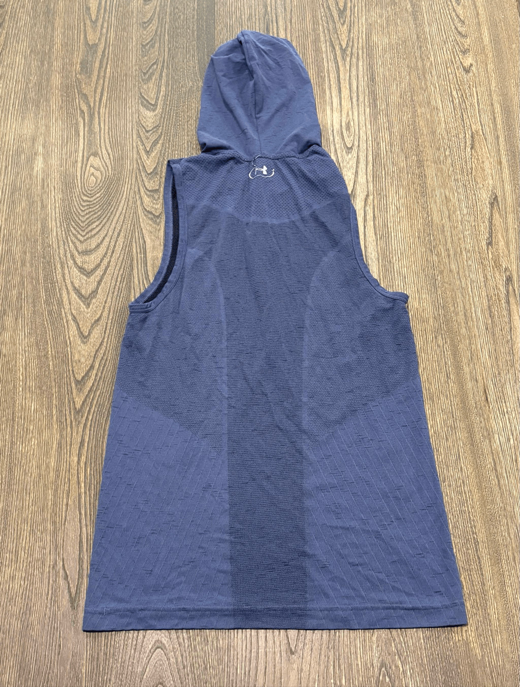 Under Armour Mens Seamless Sleeveless Hoodie Fitted Pullover Blue Ink Size SM gallery