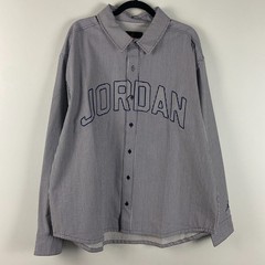 Nike Jordan Flight Oxford Long Sleeve Button Shirt IB0317-451 US Size Large NWT
