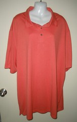 #1187 Roundtree & Yorke Performance Wicking SS Golf Polo Shirt Coral Pink 4XT