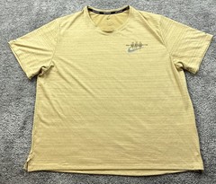 Nike Dri-FIT Sport & Sanctuary Club Shirt Mens XL Yellow Running Graphic Tee