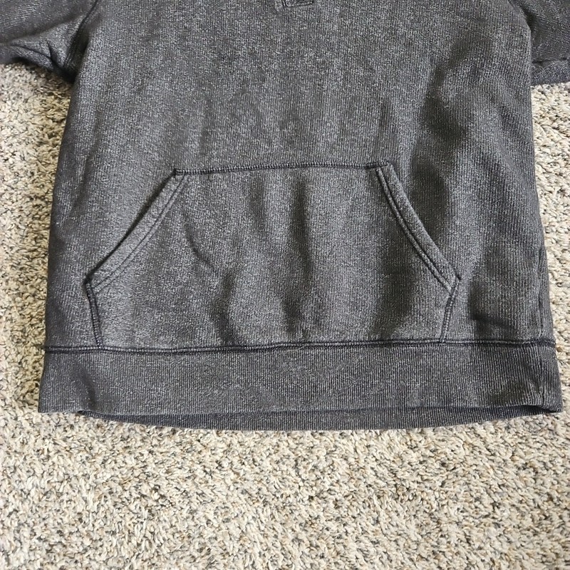 Columbia Men's Large 3 Button Front Longsleeve Pullover Sweater Dark Gray Black gallery