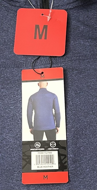Spyder Active Men’s Performance ¼ Zip Medium Blue/Heather Four-Way Stretch. ￼ gallery