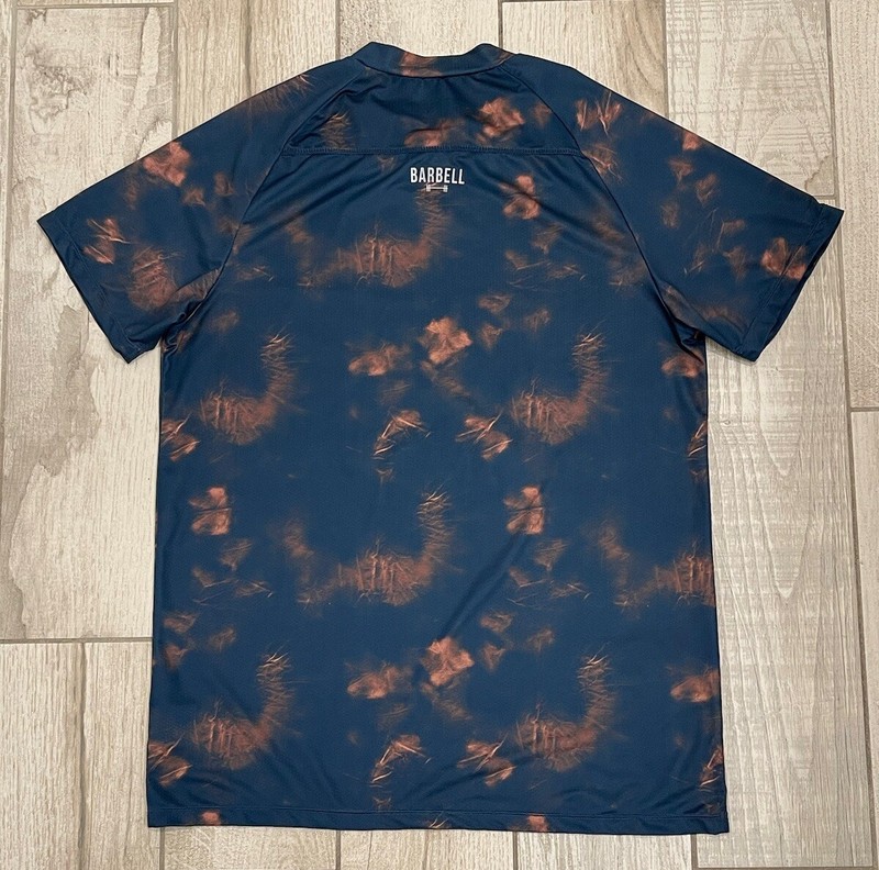 Barbell Apparel Ultralight Tech Tee Men's Medium Blue Short Sleeve Gym Running gallery