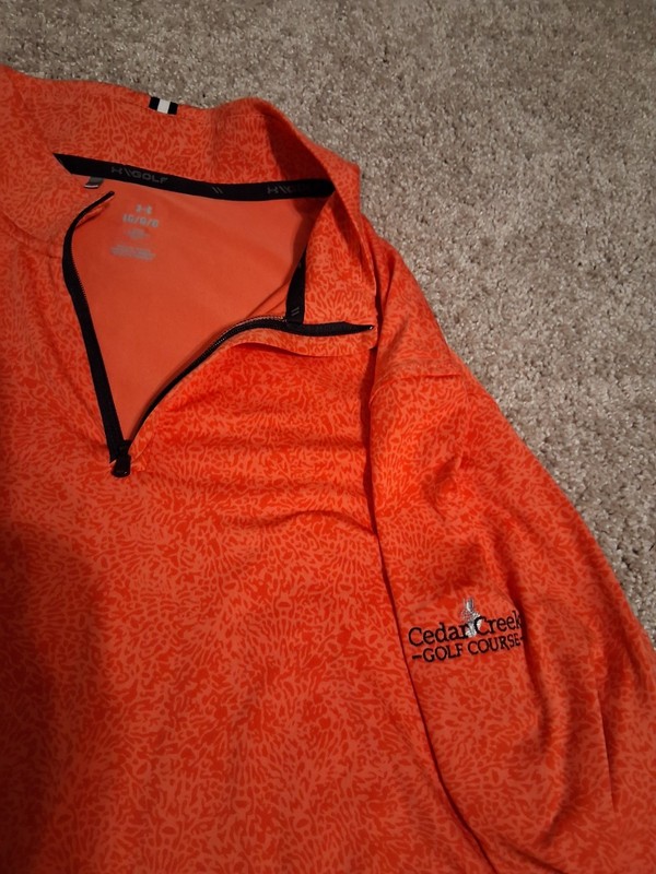 Under Armour Men's Cedar Creek Golf Quarter Zip Size Large Salmon gallery