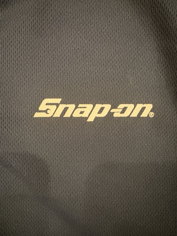 Snap-on Men's Navy Henley Pullover 100% Polyester Long Sleeve Button Large gallery
