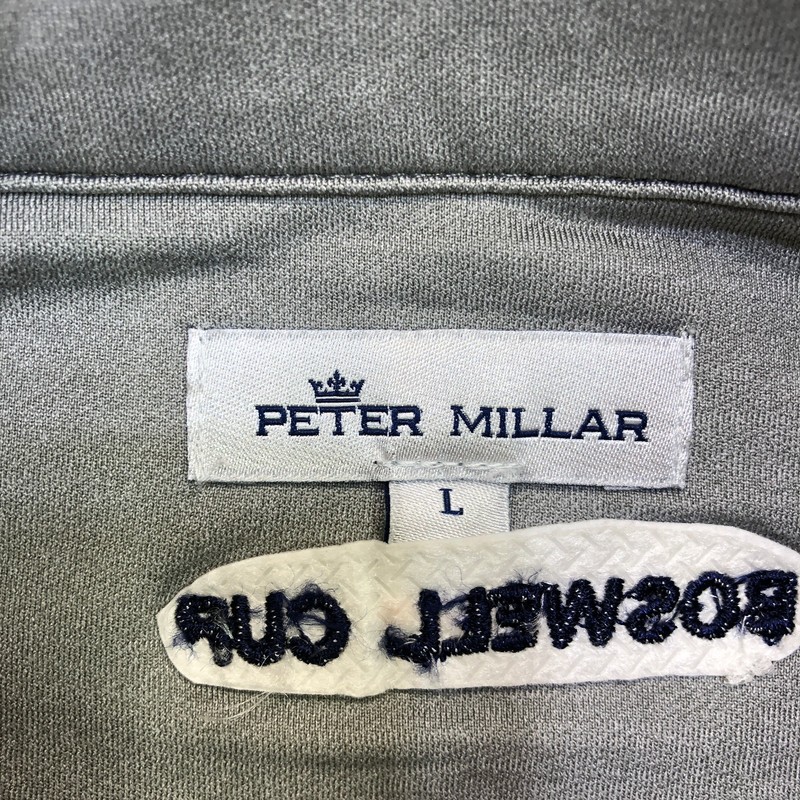 Peter Millar Pullover Men's Large White Galways Stretch Loop Quarter Zip Golf gallery
