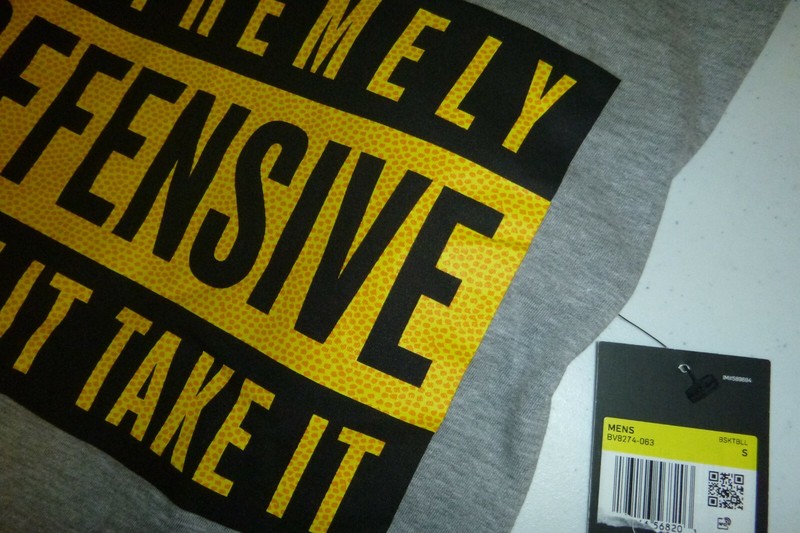 nike mens basketball standard fit crew neck soft knit graphic t-shirt sz:Sm-gray gallery