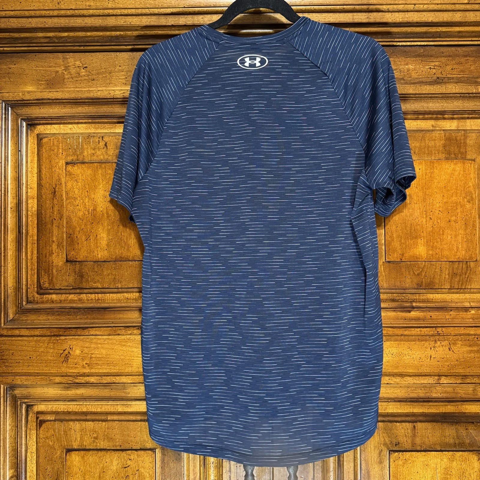 Mens Under Armour The Tech Tee Sz M Navy Loose Performance T Shirt Short Sleeve gallery