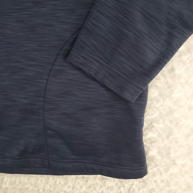 Tek Gear 1/4 Zip Pullover Men 2XL Navy Long Sleeve Mock Neck Pockets Stretch gallery