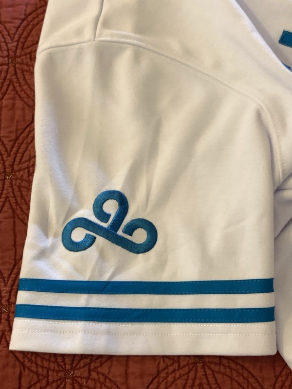 RARE Cloud9 Stratus White Button Baseball Jersey, Adult Small - Esports Gaming gallery
