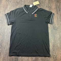 Nike Court Heritage Tennis Polo Shirt Mens Size L Slim Fit Black FQ2101-010