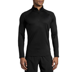 Brooks L79419 Mens Black Dash Half Zip Activewear Top Size M
