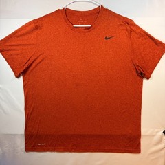 Nike Drii-FIT Heathered Orange Training Short Sleeve T Shirt Mens Size XXL