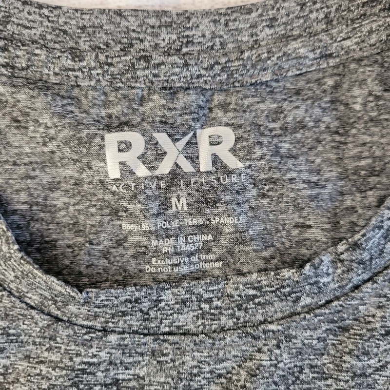 Men's RXR Active Leisure Crew Neck Stretch Gym WorkoutShirt Heather Black Size M gallery