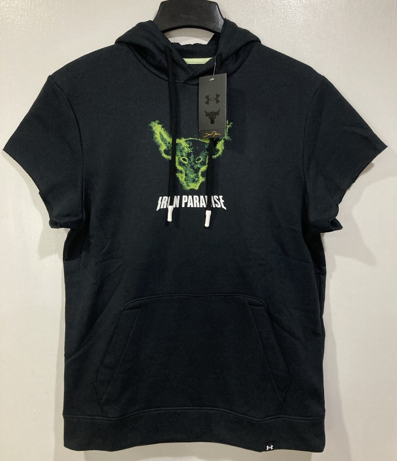 Under Armour Project Rock Iron Paradise Black Brahma Bull Hoodie Mens MEDIUM NWT gallery