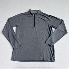 Free Fly Flex Quarter-Zip Pullover Men’s M Gray Performance Bamboo Shirt Light
