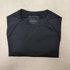 Municipal Shirt Mens M Gray Long Sleeve Running Raglan Athletic Performance Gym