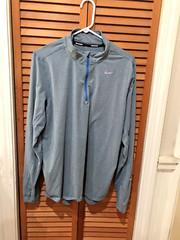 Nike Element Half Zip Men Running Top Long Sleeves Blue 504606 EUC!