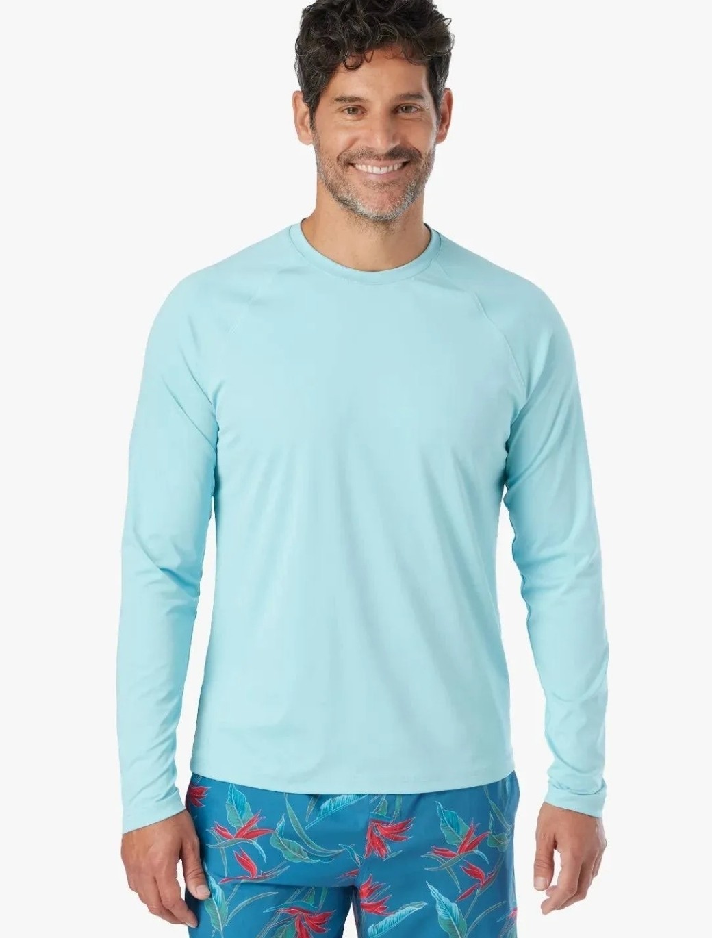 Fair Harbor Anchor Rashguard Long Sleeve Sun Protection UPF 50 Men Sm Blue Aqua gallery