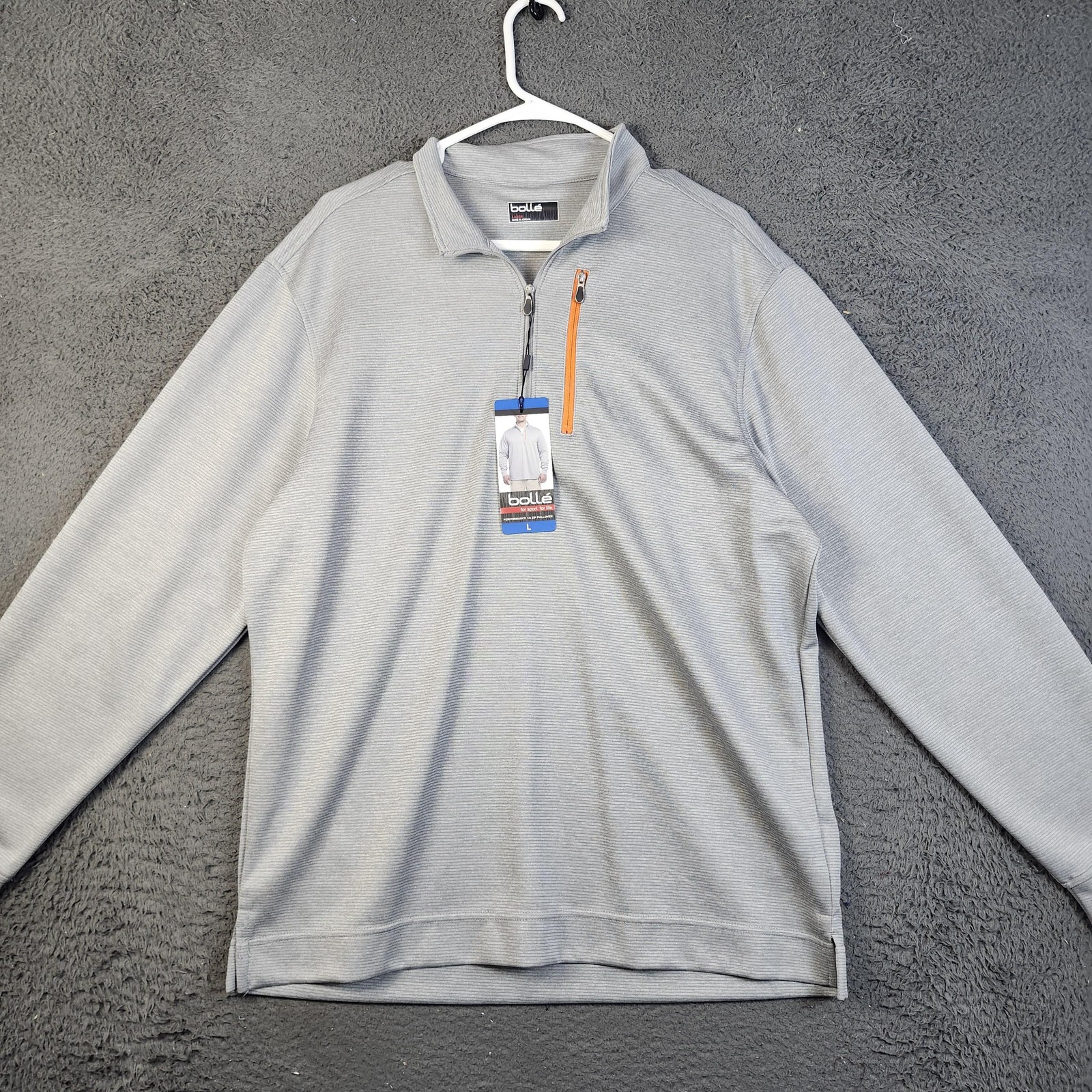 Bolle Pullover Mens Large Gray Performance 1/4 Zip Golf Athletic Shirt gallery
