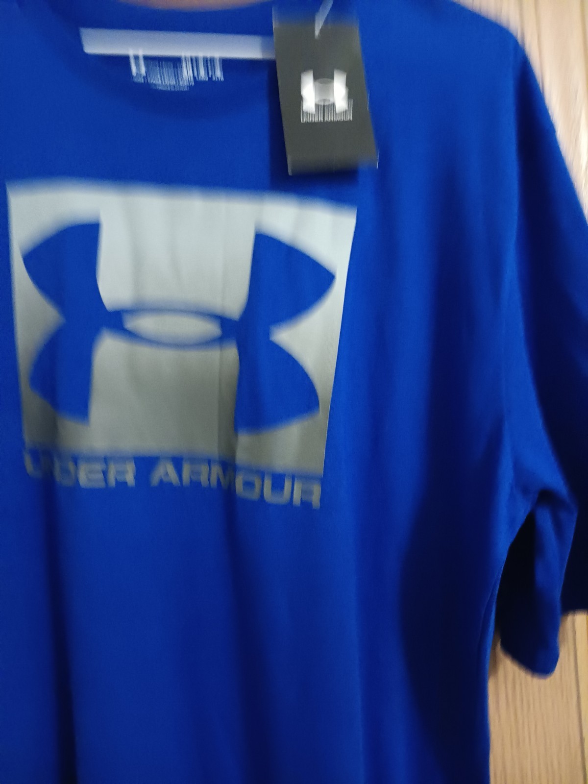 NWT MENS UNDER ARMOUR UA BOXED SPORTSTYLE T-SHIRT SIZE LGT BLUE,,,LOOK gallery