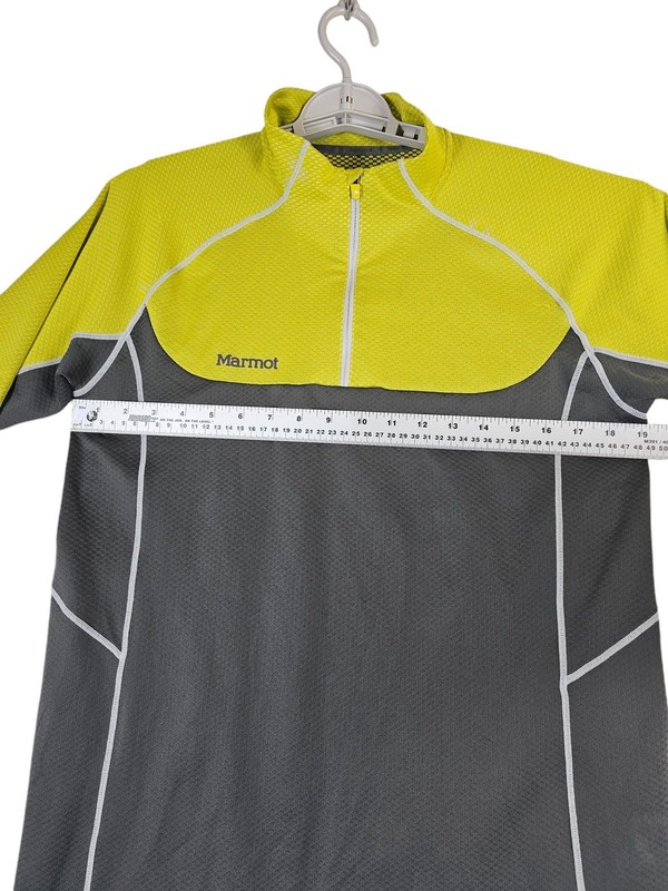 Marmot Neothermo™ 1/2 Zip Base Layer Shirt Size M Gray/Neon Yellow gallery
