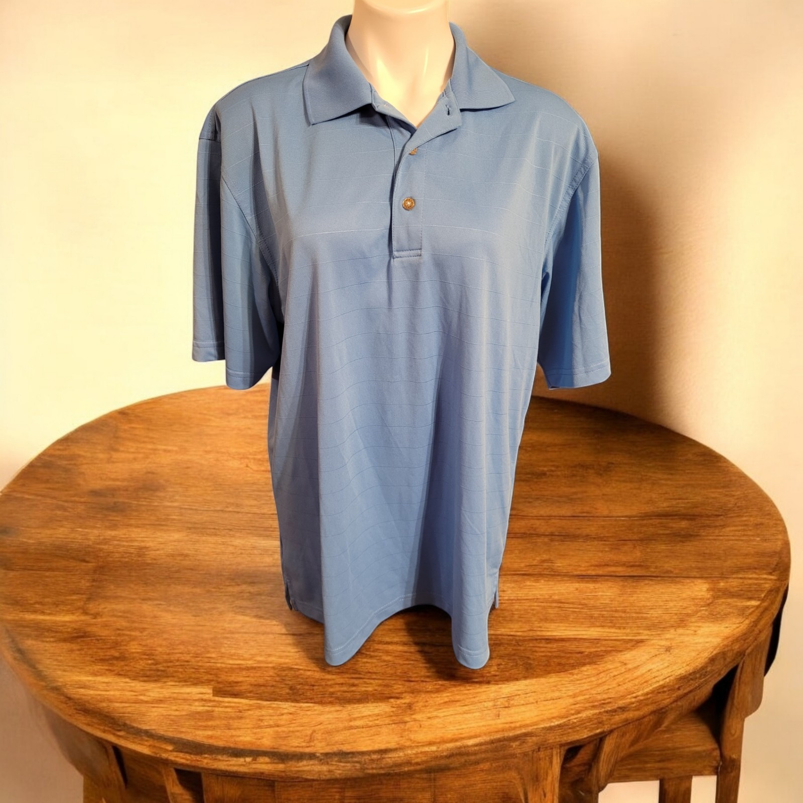 Grand Slam Solid Short Sleeve Golf Polo Shirt Men Large Blue gallery
