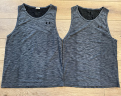 Under Armour Men’s Lightweight Breathable Heather Gray/Black Tank Top M