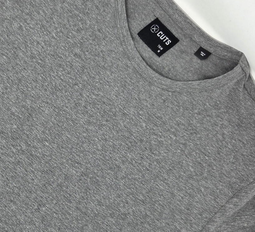CUTS The Friday Projects Short Sleeve Trim Fit T Shirt Mens Medium Gray NWOT