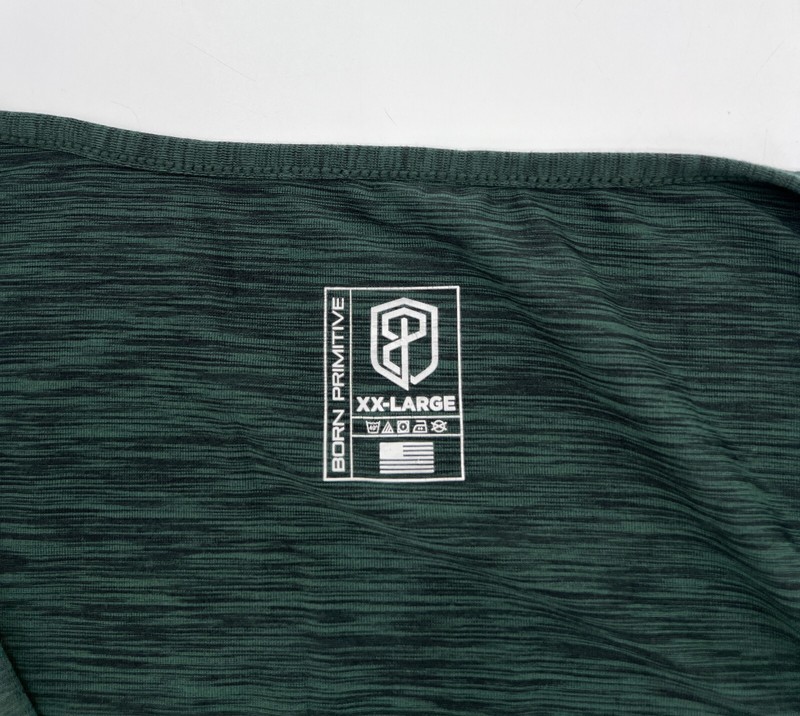 Born Primative Shirt Mens 2XL Green Tank Sleeveless Pocket Active Workout gallery