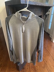 Onward Reserve Men’s Large White 1/4 Zip Pullover Golf Long Sleeve Performance