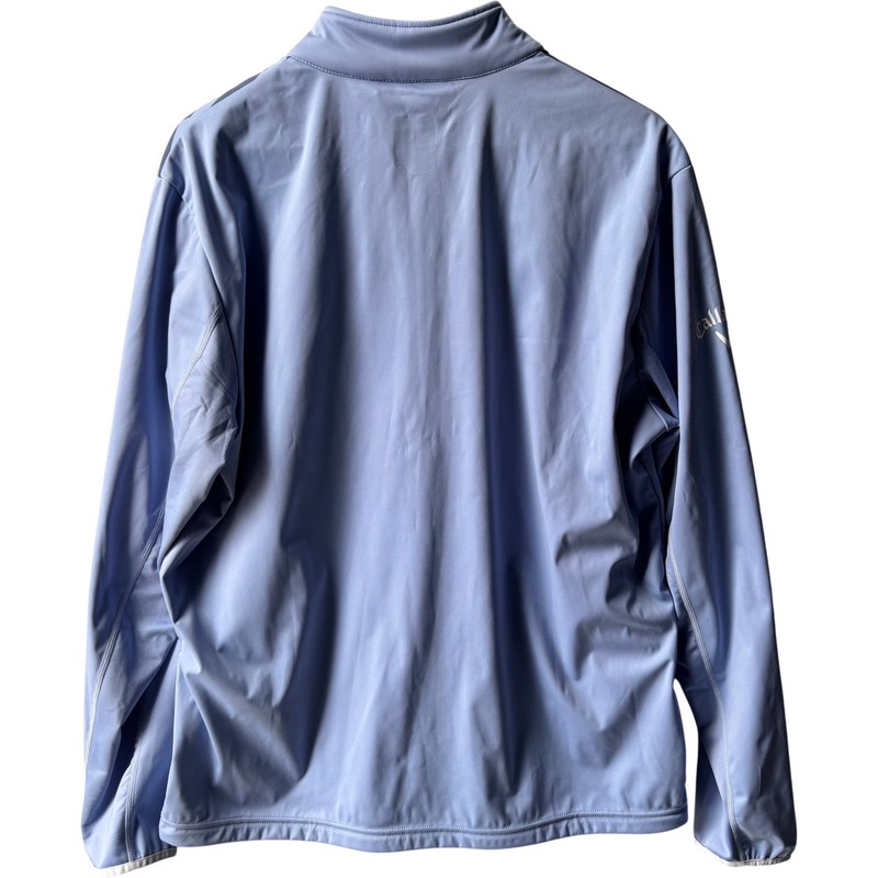 Callaway Weather Series Jacket Mens Large Blue Striped 1/4 Zip Golf Sports gallery