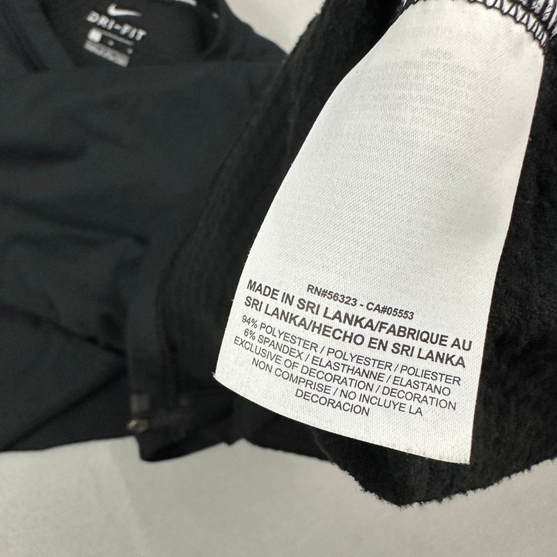 Nike Sweater Men Large Black Side Zip Running Pullover Dri Fit Swoosh Pocket L gallery