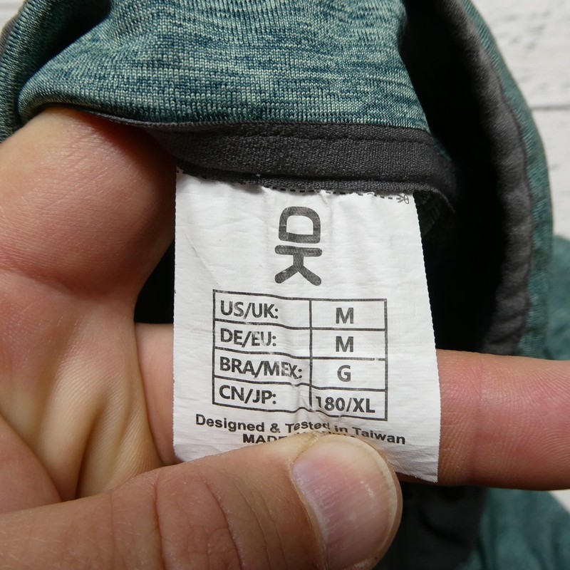 DK Pullover Mens Medium Green 1/4 Zip Long Sleeve Performance Running Athletic gallery