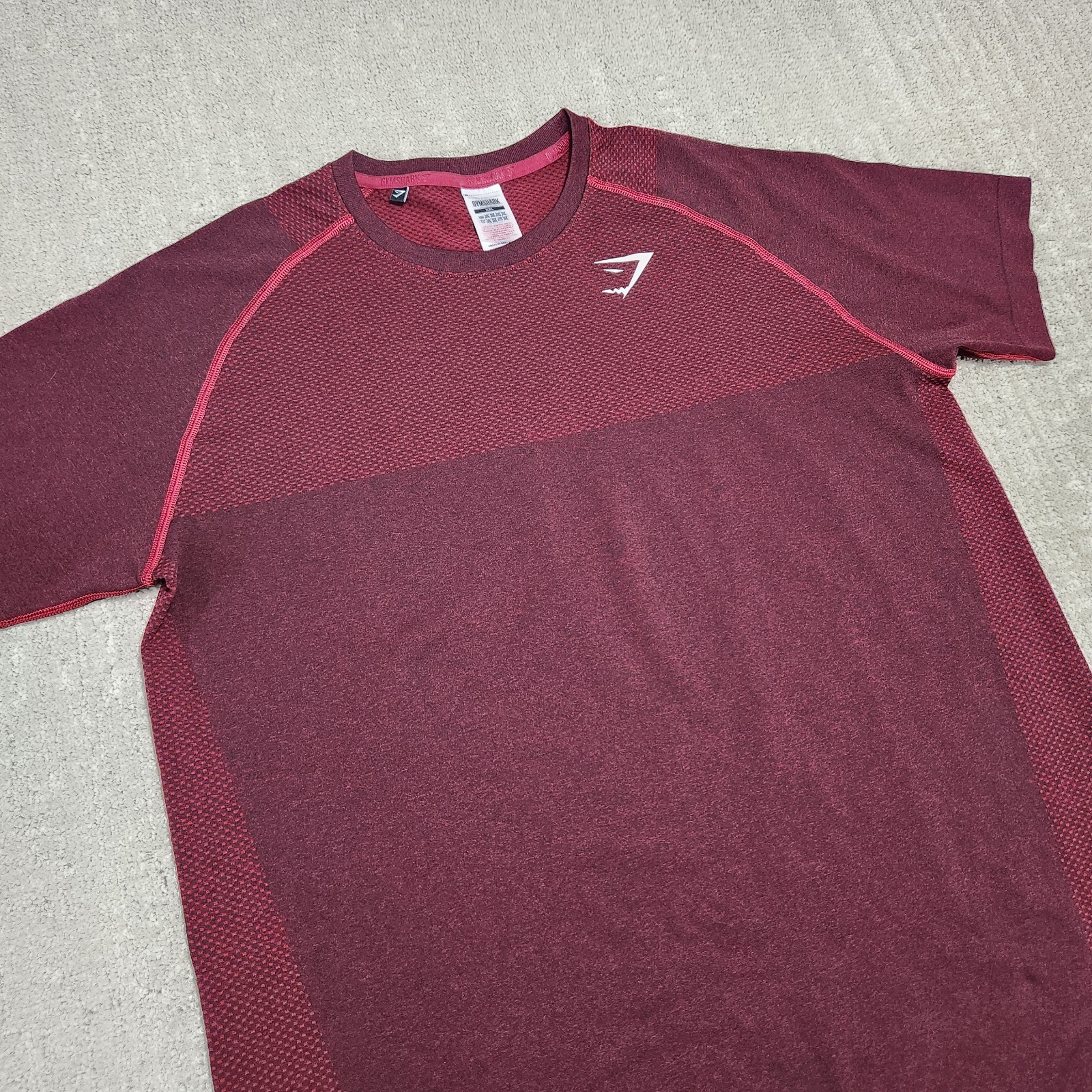 Gymshark Phantom Shirt Men XXL Compression Red Bodybuilding Athleisure gallery