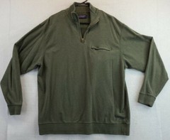 Roundtree & Yorke Green 1/4 Zip Long Sleeve Pullover Sweater Mens XL