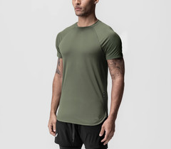 ASRV Men’s Olive Green Short Sleeve Silverlite 2.0 Established Tee Sz L