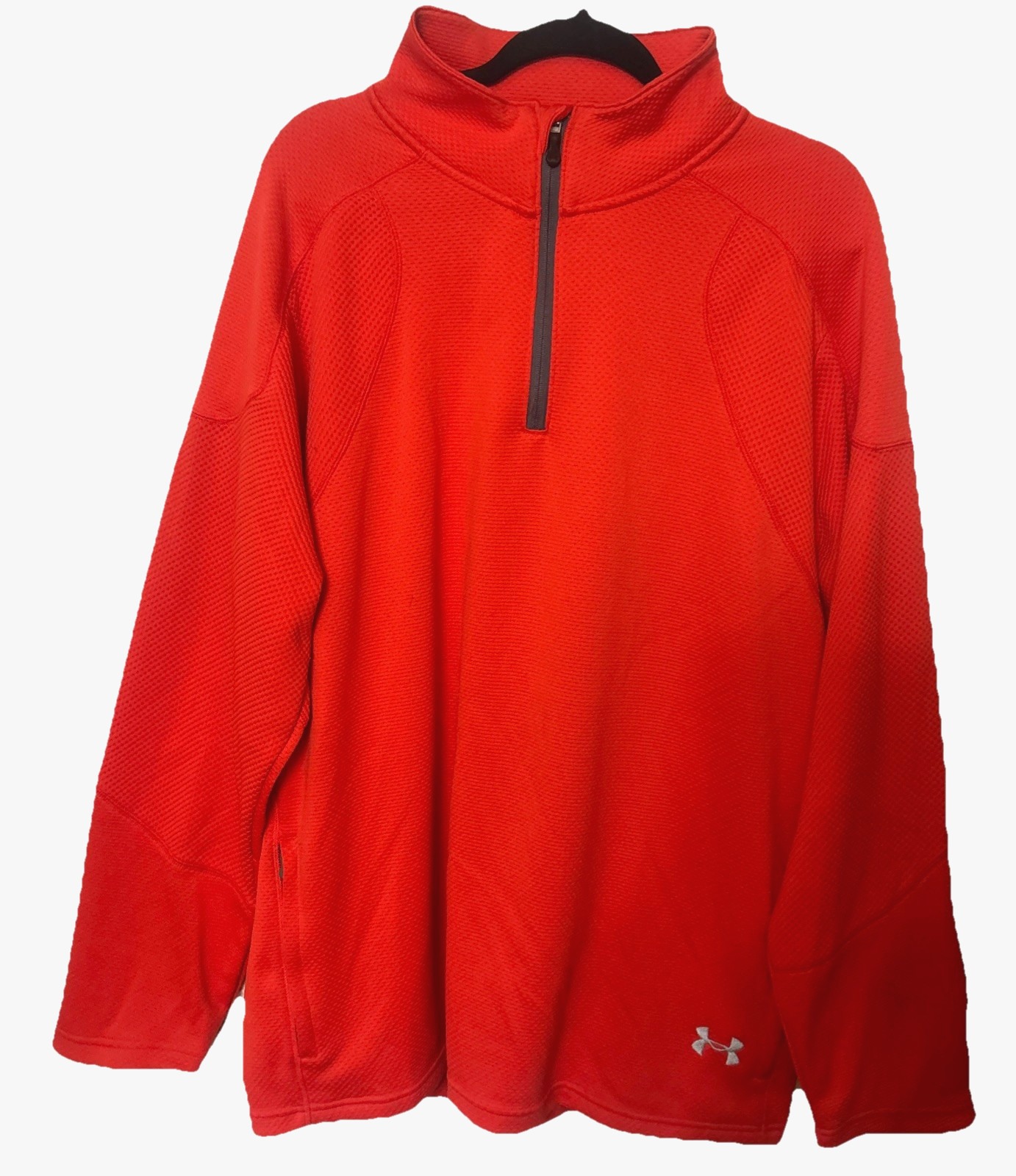 Under Armour All Season Gear Loose Mens 2XL 1/4 Zip Orange Long Sleeve gallery