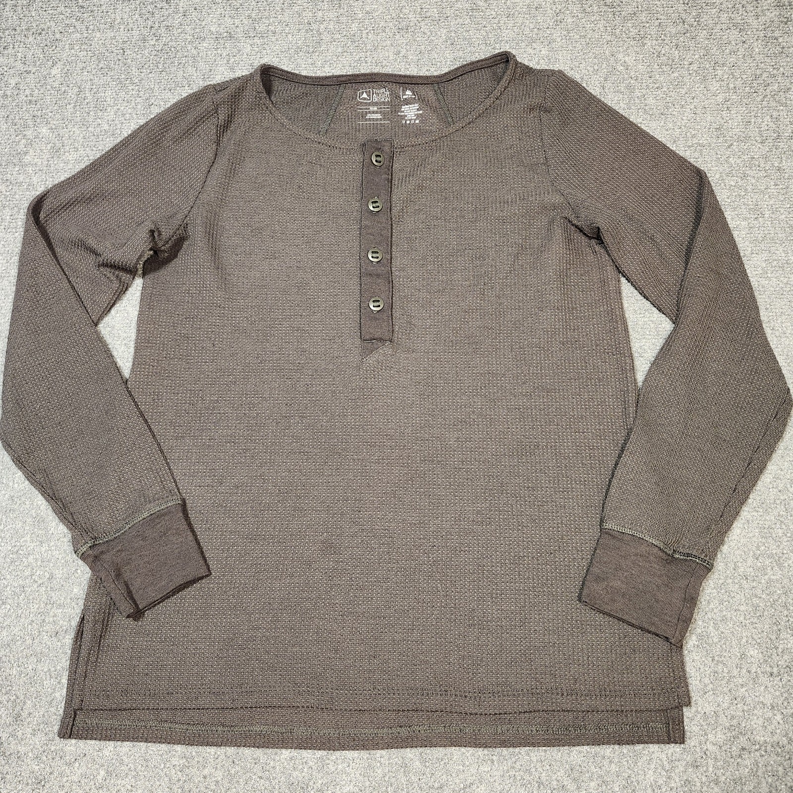 Triple Aught Design Shirt Mens Medium Charcoal Thermal Waffleknit Henley gallery